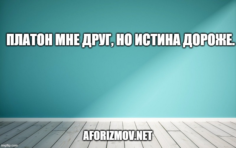 Платон мне друг, но истина дороже.