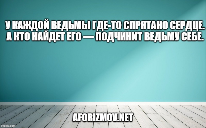 У каждой ведьмы где-то спрятано сердце. А кто найдет его — подчинит ведьму себе.
