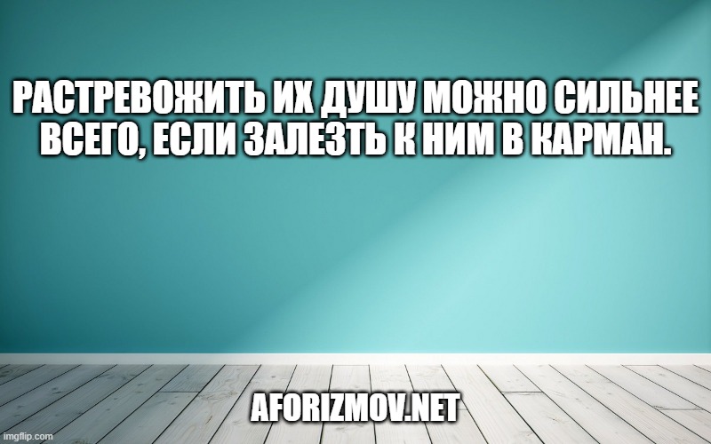 Растревожить их душу можно сильнее всего, если залезть к ним в карман.