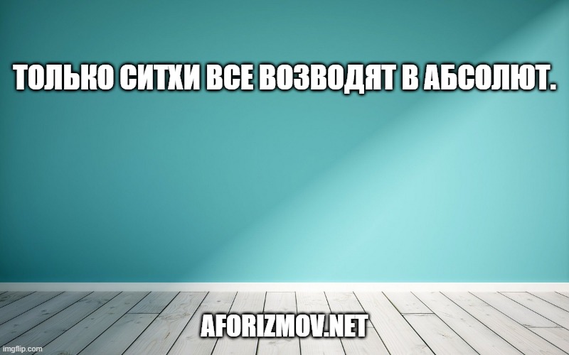 Только Ситхи все возводят в абсолют.