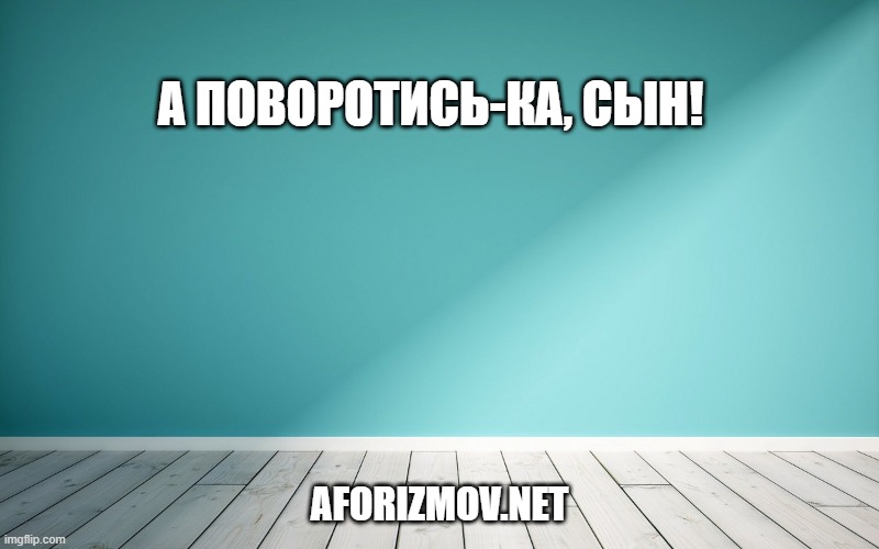 А поворотись-ка, сын!