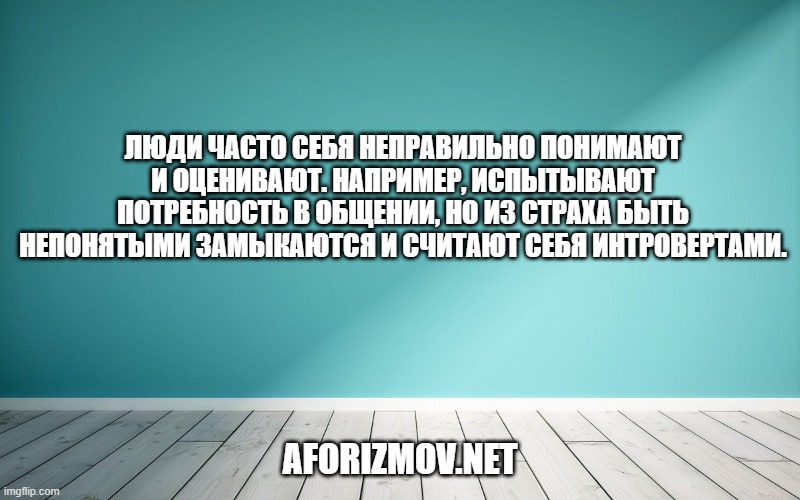 Люди часто себя неправильно понимают и оценивают. Например, испытывают потребность в общении, но из страха быть непонятыми замыкаются и считают себя интровертами.