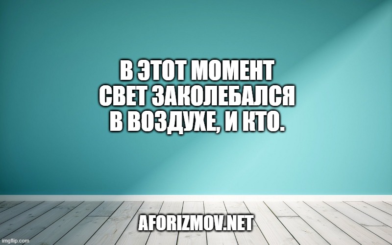 В этот момент свет заколебался в воздухе, и кто.