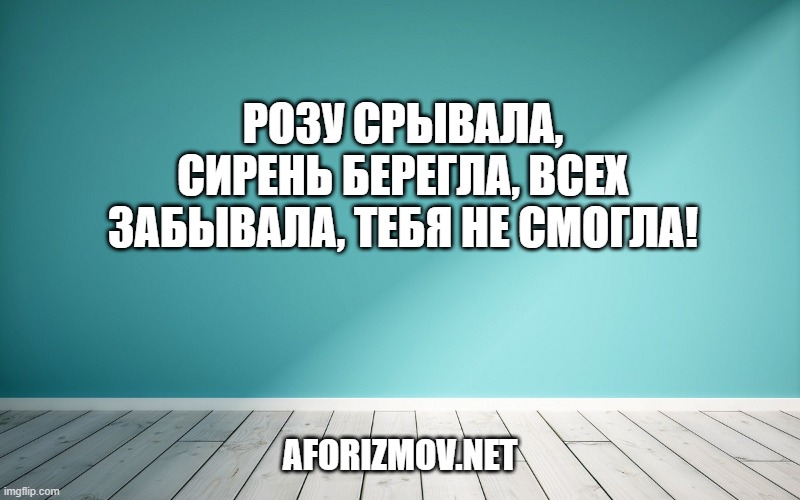 Розу срывала, сирень берегла, Всех забывала, тебя не смогла!