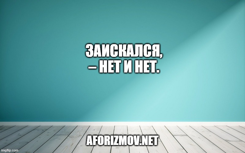 Заискался, – нет и нет.