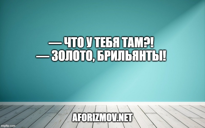 — Что у тебя там?!
— Золото, брильянты!