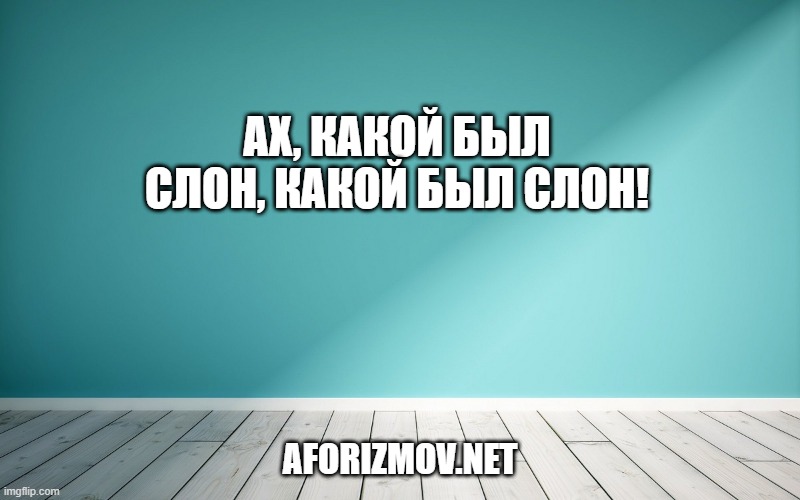 Ах, какой был слон, какой был слон!