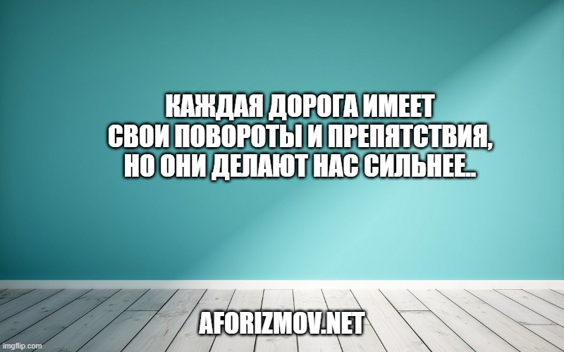 Каждая дорога имеет свои повороты и препятствия, но они делают нас сильнее.