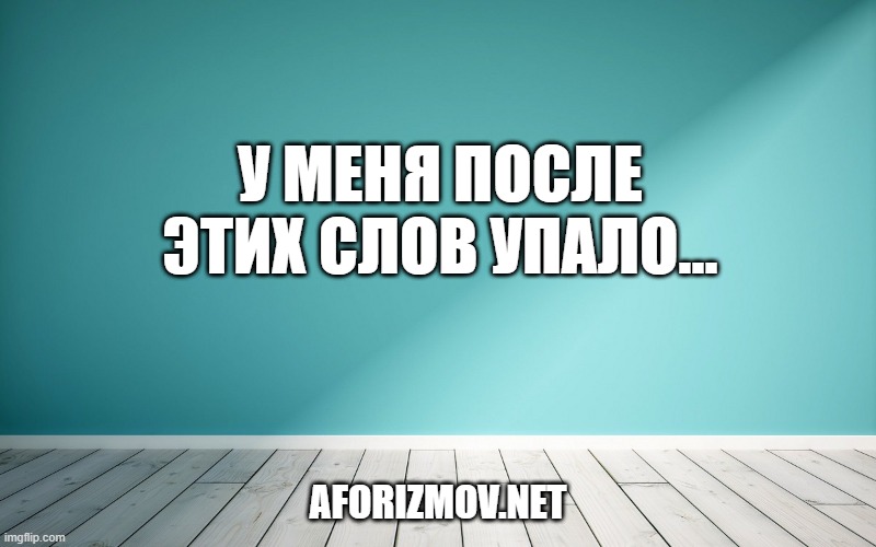 У меня после этих слов упало…