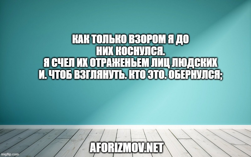 Как только взором я до них коснулся. Я счел их отраженьем лиц людских И. чтоб взглянуть. кто это. обернулся;