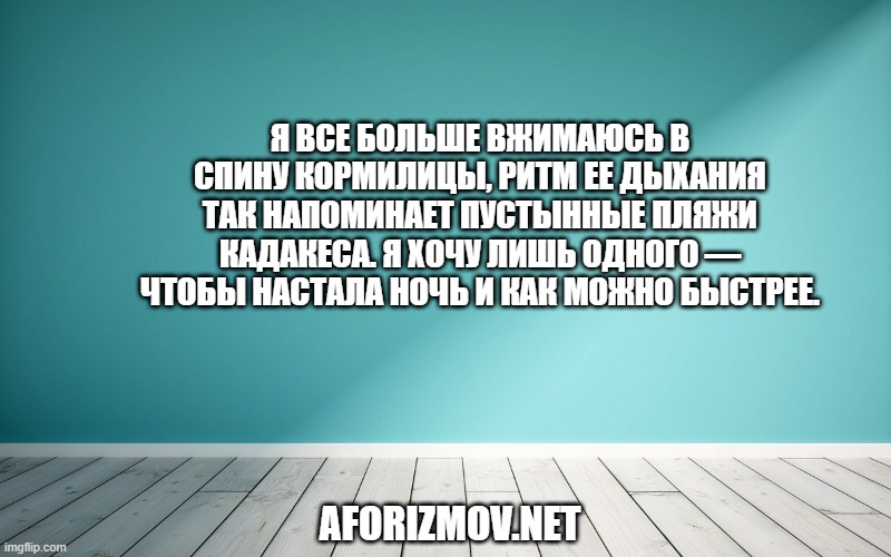 Я все больше вжимаюсь в спину кормилицы, ритм ее дыхания так напоминает пустынные пляжи Кадакеса. Я хочу лишь одного — чтобы настала ночь и как можно быстрее.