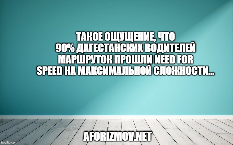 Такое ощущение, что 90% дагестанских водителей маршруток прошли Need for speed на максимальной сложности…