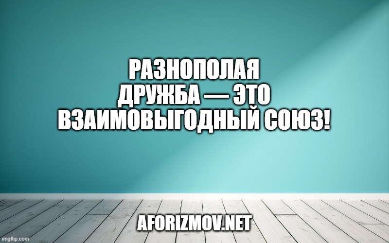Разнополая дружба — это взаимовыгодный союз!