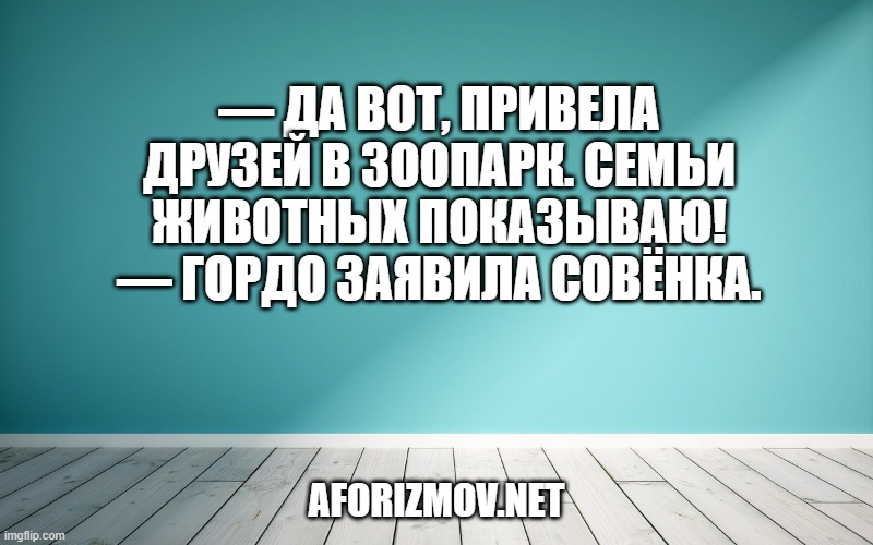 — Да вот, привела друзей в зоопарк. Семьи животных показываю! — гордо заявила Совёнка.