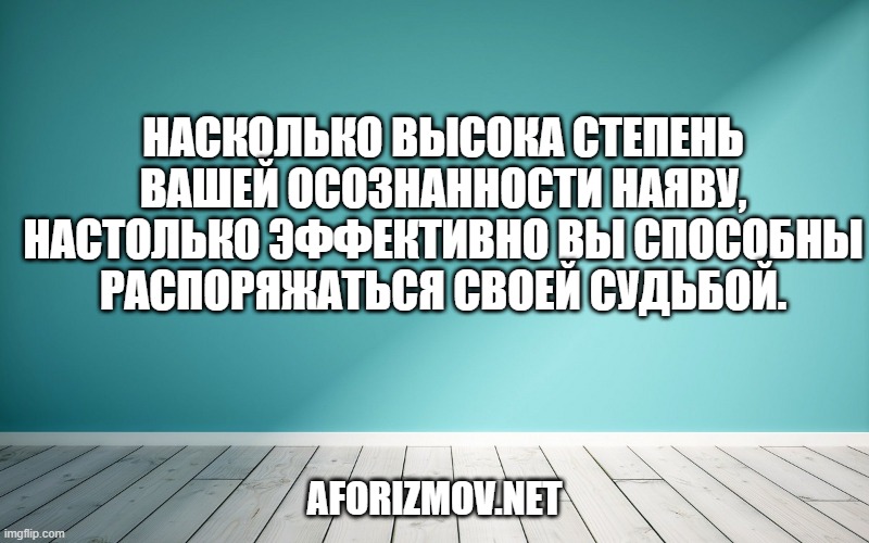 Насколько высока степень вашей осознанности наяву, настолько эффективно вы способны распоряжаться своей судьбой.