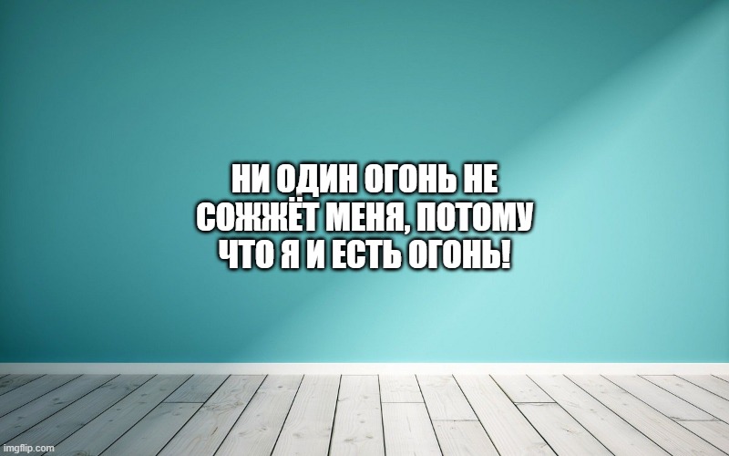 Ни один огонь не сожжёт меня, потому что я и есть огонь!