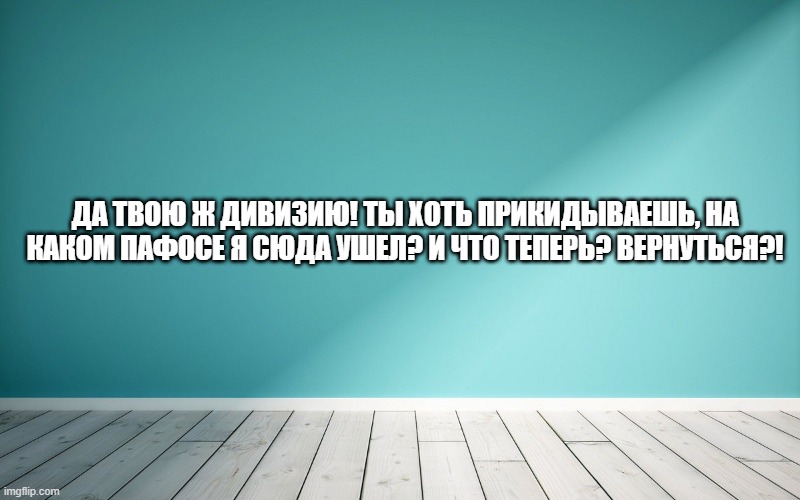 Да твою ж дивизию! Ты хоть прикидываешь, на каком пафосе я сюда ушел? И что теперь? Вернуться?!