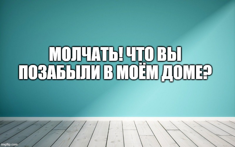 Молчать! Что вы позабыли в моём доме?