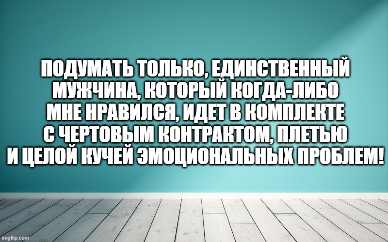 Подумать только, единственный мужчина, который когда-либо мне нравился, идет в комплекте с чертовым контрактом, плетью и целой кучей эмоциональных проблем!